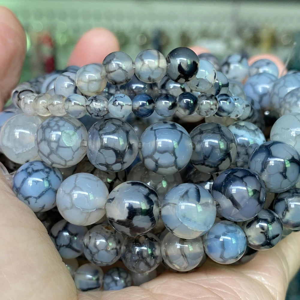 Natural Stone Beads 4 6 8 10mm Tiger Eye Lava Amazonite Turquoises Agates Jaspers Beads For Jewelry Making DIY Bracelet Neckl
