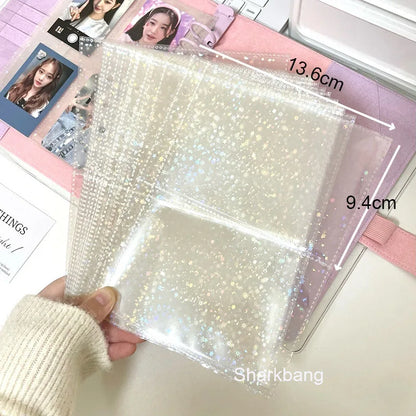 Sharkbang Designed A5 Binder Hard Cover Ring Collect Book Journal Refills Checkerboard Bandage Postcards Sticker Organizer - 