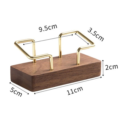 Business Card Holder Organizer Office Desk Display Stand Memo Counter Accessories Tabletop Shelf Home Wooden Card Holder Stor