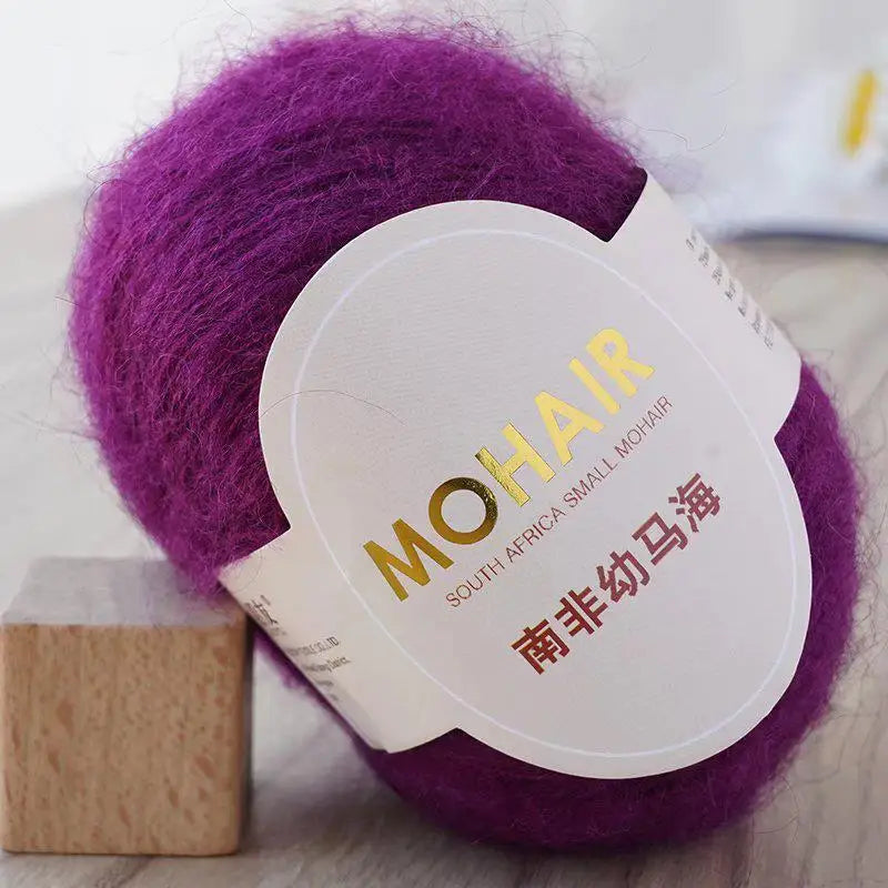 Crochet Mohair Yarn, Extra Soft Long Hair Yarn, Baby Wool for Knitting, Warm Yarn for Sweaters, Shawls, DIY Crafting Material