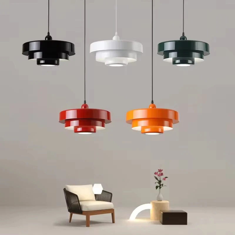 Medieval Retro LED Ceiling Chandelier Orange Pendant Lamp Dining Room Restaurant Home Decor Lighting for Cafe Bar Hanging Lig