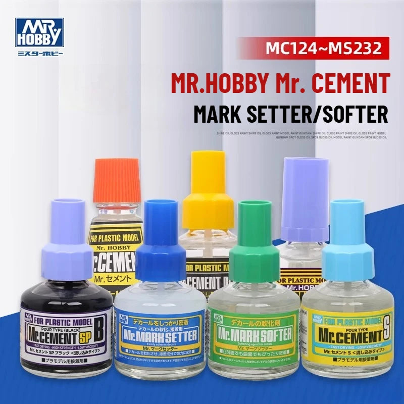 MR.HOBBY Mr. Cement Series Pour Type SP Adhesive/Decal Softener for Plastic Model Making Cement Glue Hobby DIY