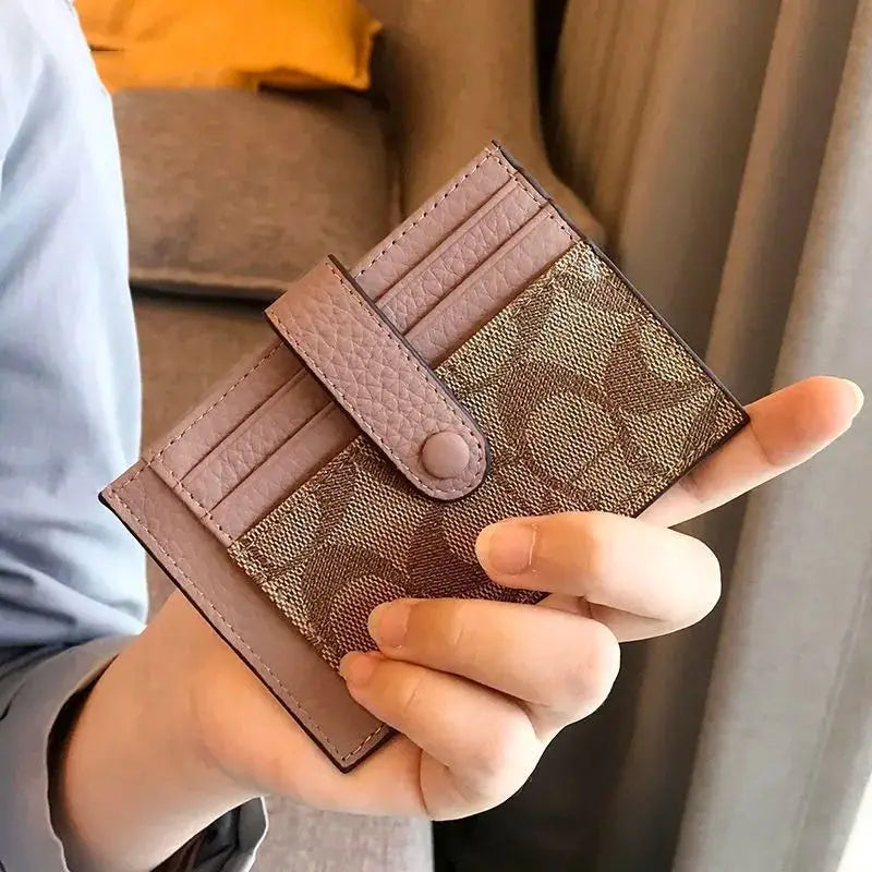 2026 New Monogram Ultra-thin Ins Style Card Holder Fashion Mini Short Envelope For Women Appliques ID Wallet Credit Card Purs
