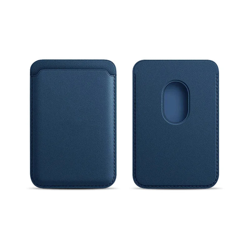 Magnetic Card Holder Leather PU Card Sleeve ID Card Holder Mobile Phone Back Sticker Bag For Magsafe iPhone 17 Card Holder Co