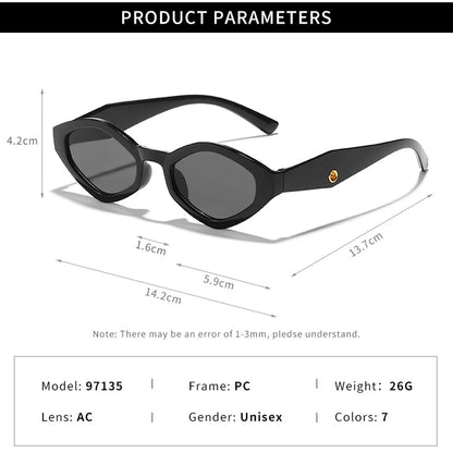 Vintage Cat Eye Sunglasses Women Men 2026 Brand Designer Fashion Goggle Sun Glasses Female Trends Shades Outside Eyewear UV40
