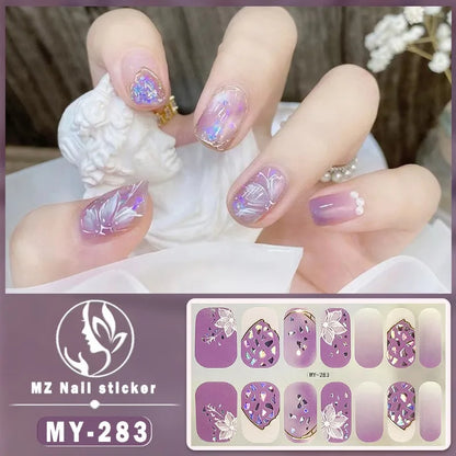 Nail Sticker Full Cover Waterproof Nail Art Manicure Decoration Sweet DIY Nail Decail Rhinestones Self Adhesive Manicure INS 