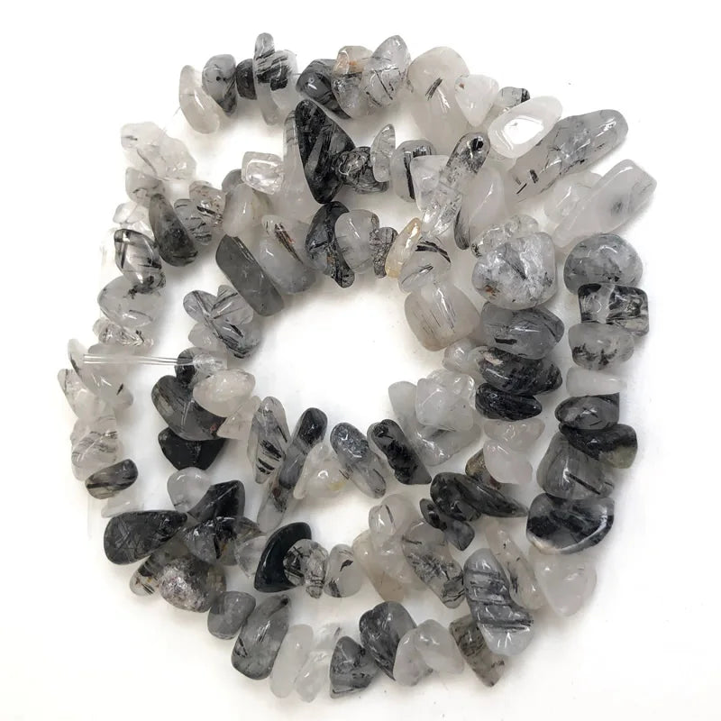 Natural Stone Chips Beads 5-8mm Irregular Gravel Crystal Quartz For Jewelry Making Freeform Beads Diy Necklace Bracelet 15'' 
