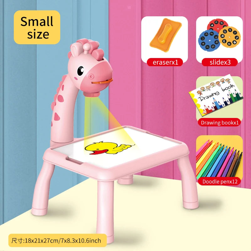 Electric deer projection drawing board multi-functional writing board learning drawing can erase coloring educational toys - 