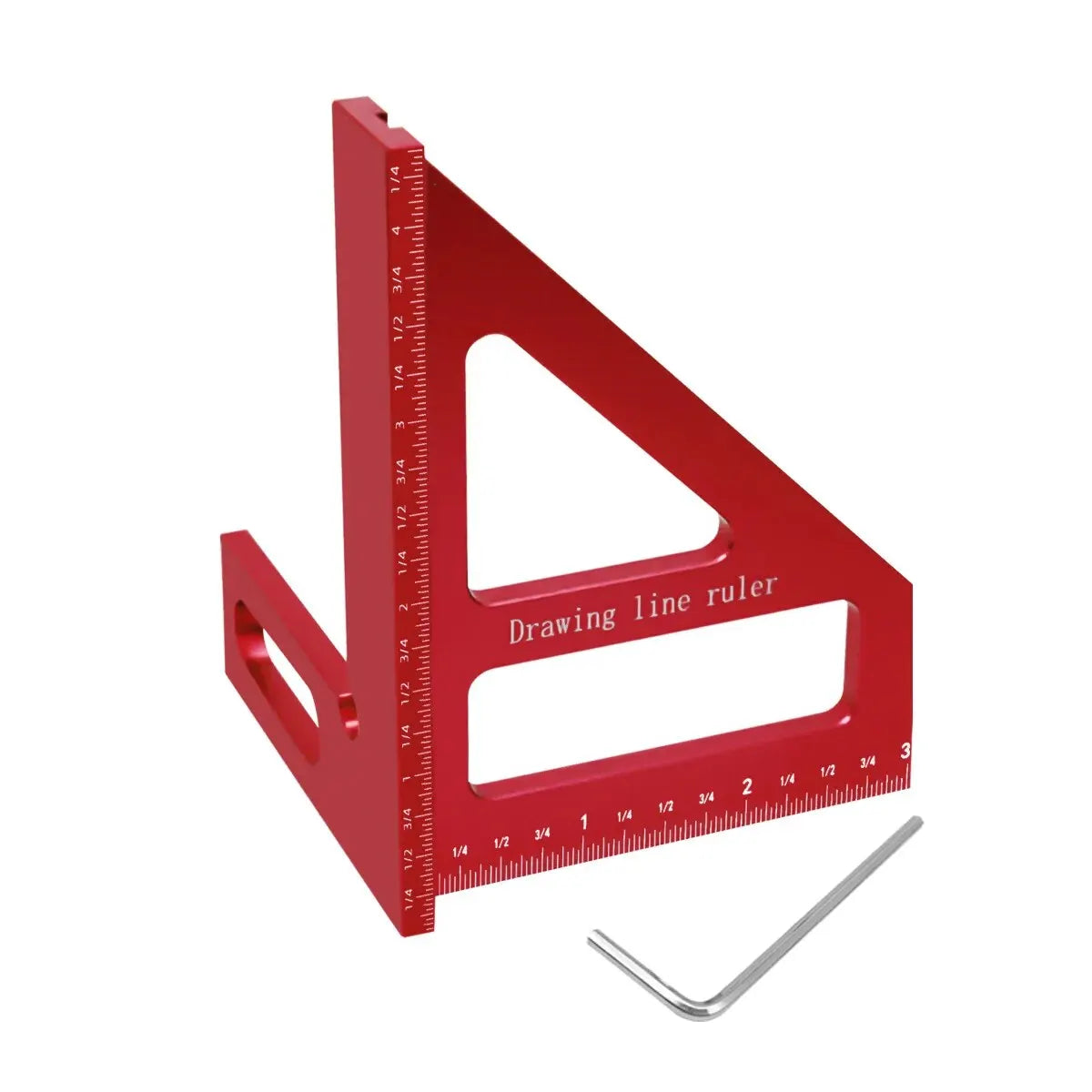 Carpenter Square -Woodworking Square Protractor Aluminum/Plastic Ruler 3D Multi Angle 45/90 Degree Layout Measuring Ruler