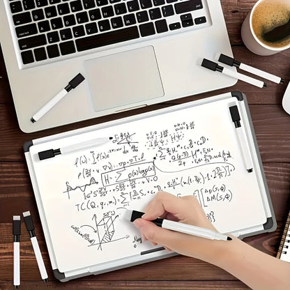 10pcs Erasable Whiteboard Markers with Built-in Eraser - Non-Toxic, Medium Tip for Office & School Supplies