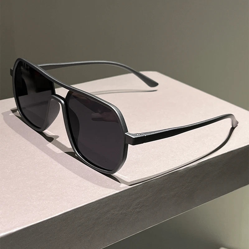 KAMMPT Irregular Rim Sunglasses Men 2025 New Fashion Vintage Double Bridge Shades Women Trendy Brand Design Mirror Sun Glasse