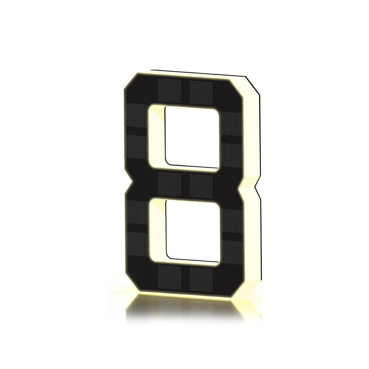 Personalized Solar Powered Address Number Waterproof Modern Address Number for Outside House Light Up Courtyard Hotel Bar - 8