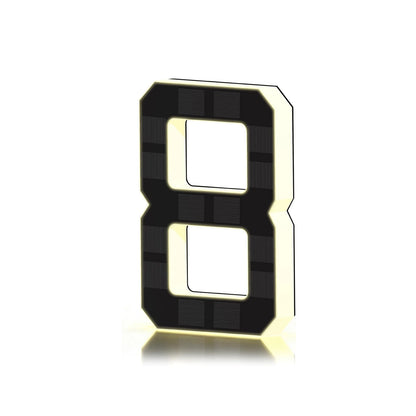 Personalized Solar Powered Address Number Waterproof Modern Address Number for Outside House Light Up Courtyard Hotel Bar - 8