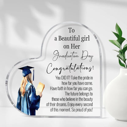1pc Acrylic Graduation Gift, Master Doctorate Graduation Gift Acrylic Souvenir Gift As Decoration Ornament For Graduating