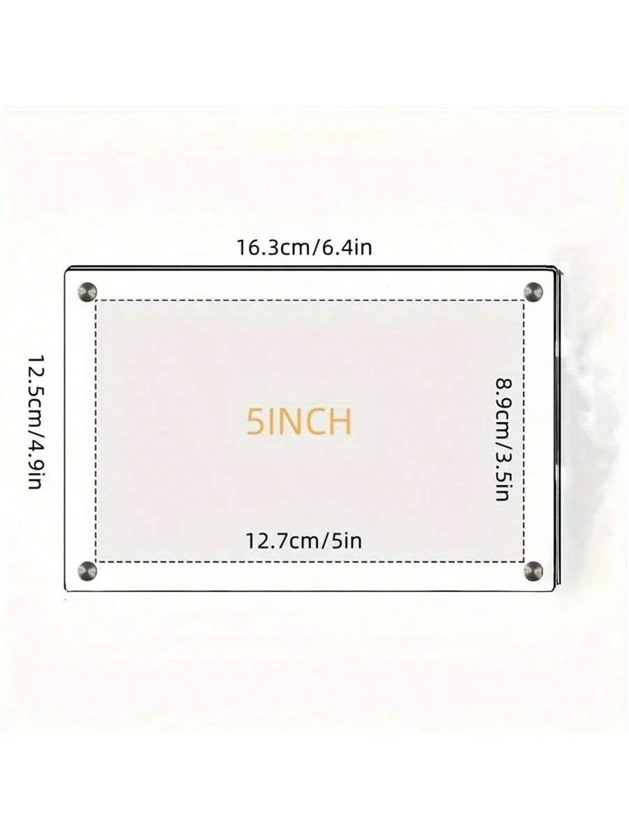 Transparent Picture Frame 6-Inch Wall-Mounted Ins Postcard Photo Frame Poster Display Stand 7-inch Acrylic Photo Frame Table 