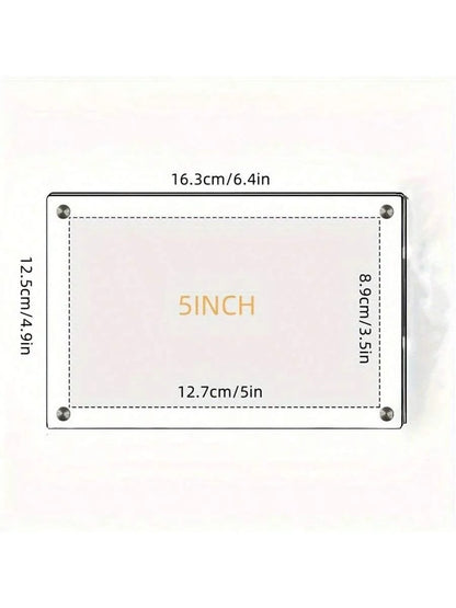 Transparent Picture Frame 6-Inch Wall-Mounted Ins Postcard Photo Frame Poster Display Stand 7-inch Acrylic Photo Frame Table 