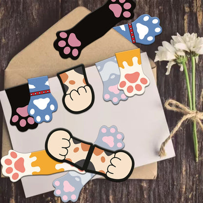 5PCS Creative New Product Cat Claw Magnetic Bookmark Student Supplies Books Interpage Decoration Bookmarks