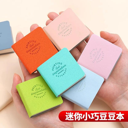 3pcs/set Colorful Mini Drawing Books Square Watercolor Sketchbook Thick Paper Drawing Books Study Art Art Supplies