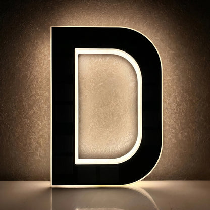 Light Up Address Numbers Dusk To Dawn LED Illuminated Modern Address Sign for Outside House Light Up Courtyard Hotel Bar