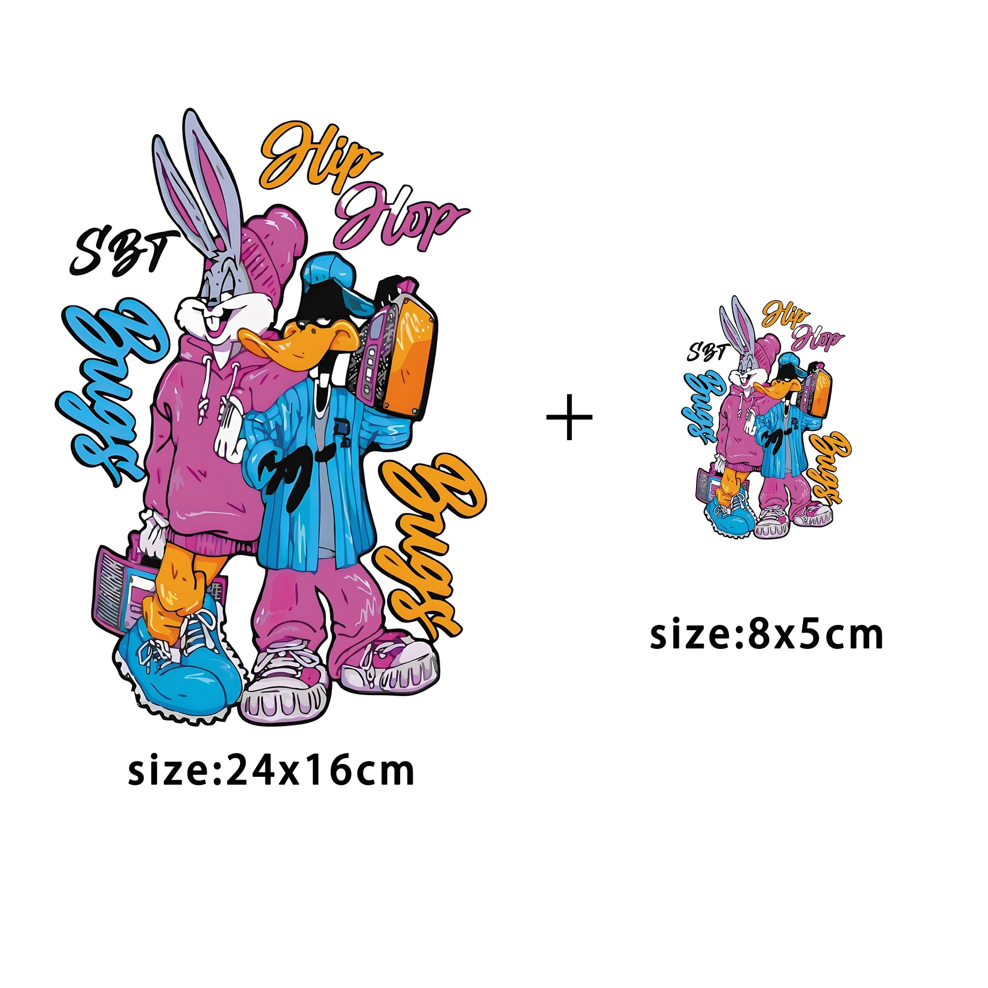 Cartoon Ducks and Rabbits DTF Transfers Ready to Press Iron on Transfers for T Shirts Patch Transfer Patches Clothes Iron Pat