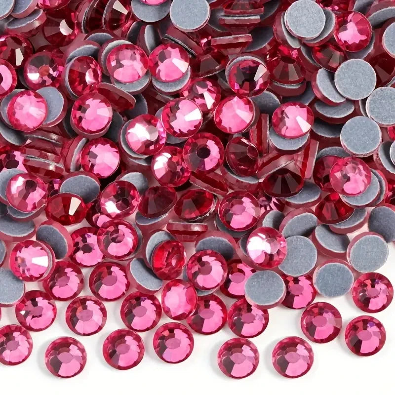 Bobohoo DMC SS6-SS30 Crystal Stones HotFix Rhinestone Glitter Crystal Strass Iron On Rhinestones For Garment Clothing Dress