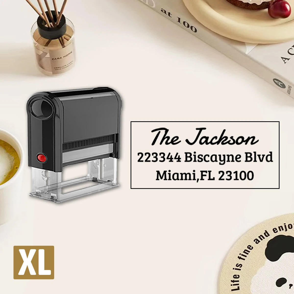 Custom Address Stamp, Return Address Stamps Self Inking Personalized, Customizable Business Stamp, Black Ink Colors, Stamper 