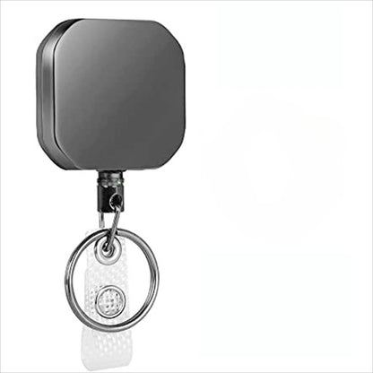Anti-loss and Easy-to-pull Buckle of Retractable Key Chain Belt Badge Reel Clip Square Accesorios Para Auto Key Chain - squar