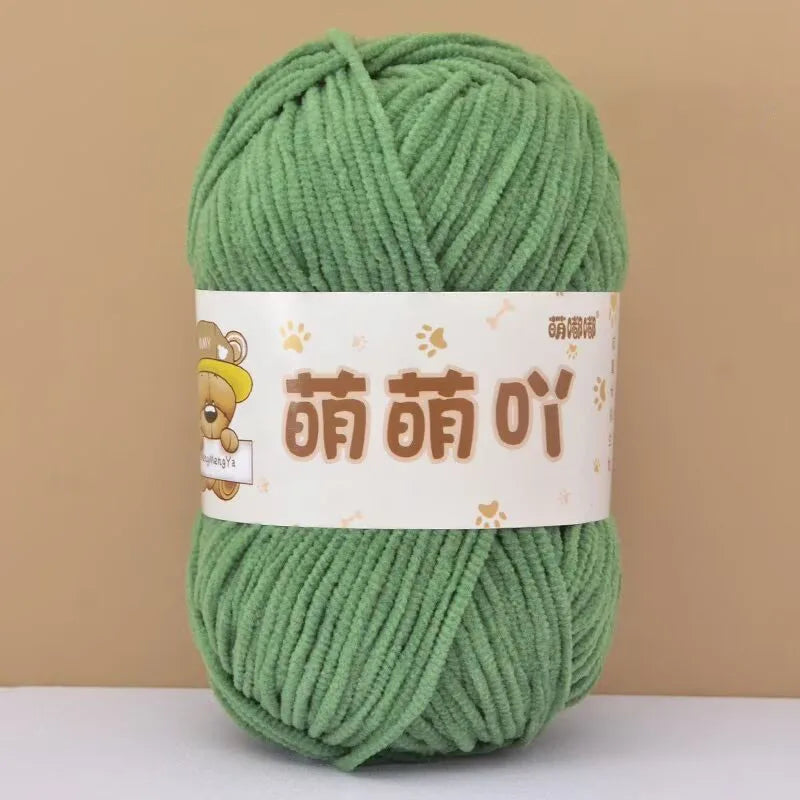 Fluffy Chenille Yarn for Crocheting doll thread Soft Bulky Velvet Yarn for Knitting Crochet Crafts Amigurumi Matte Chenille Y