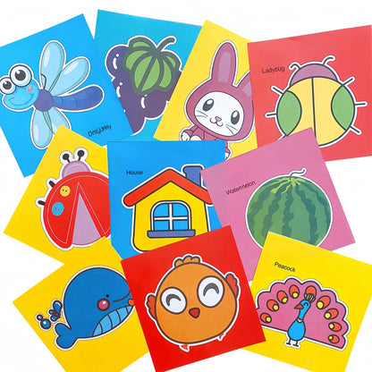 96Pcs Fun Paper Cutting Set, Paper Cutting, Paper Art, Scissors Skill Activity Paper Cutting Book, Children's Scissors Craft 