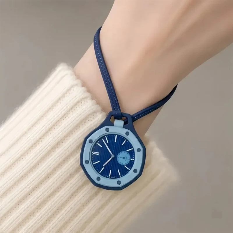2026 New Hot Pocket Watch Octagonal Pop Style Neck Quartz Movement Candy Color Quartz Watch Color Niche Personality Removable