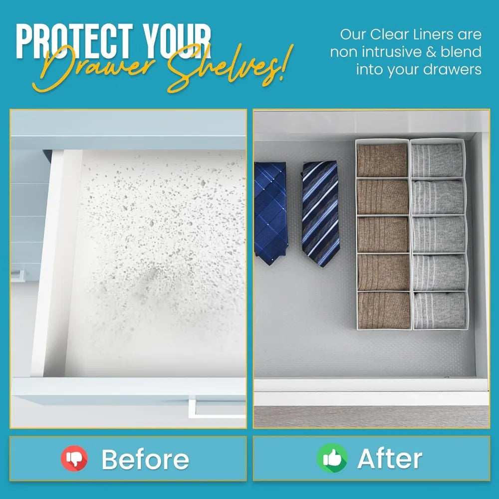 1 Roll Shelf Liner Drawer Liner for Kitchen Cabinets Non-Slip Easy Clean Kitchen Cabinet Liner, Cupboard Liner, Waterproof Ma
