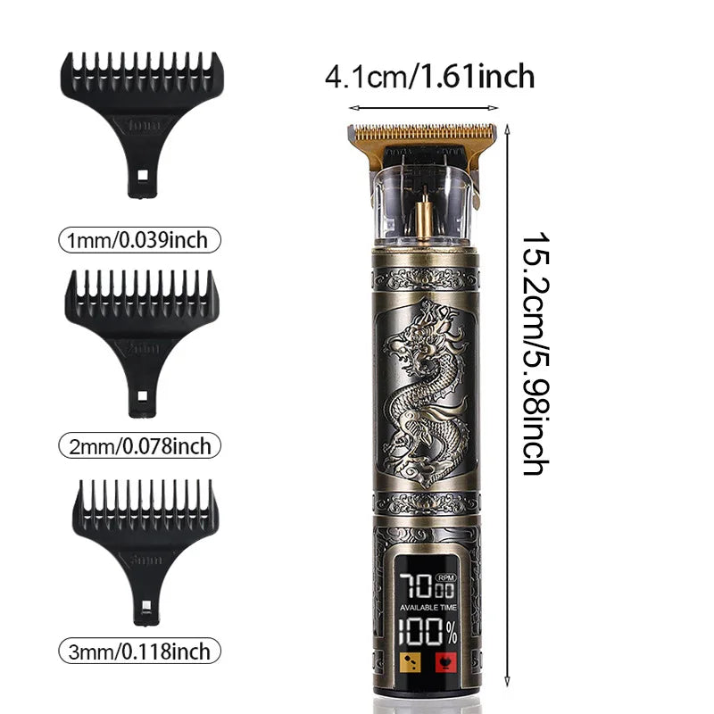 Vintage Hair Clipper USB Charging Hair Cutting Machine Electric Hair Trimmer Portable Shaver Professional Barber Boyfriend Gi
