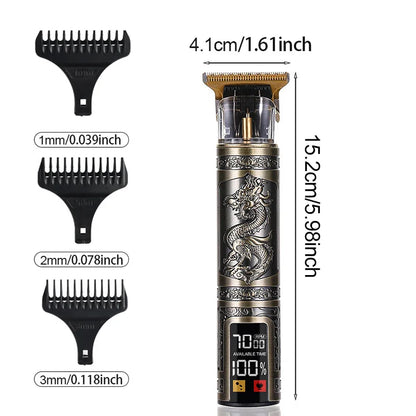 Vintage Hair Clipper USB Charging Hair Cutting Machine Electric Hair Trimmer Portable Shaver Professional Barber Boyfriend Gi