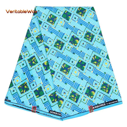Africa Nigerian Prints Batik Fabric Real Wax Patchwork Sewing Dress Craft Cloth Polyester Ankara Tissu A-7 - 6181 / 6 Y