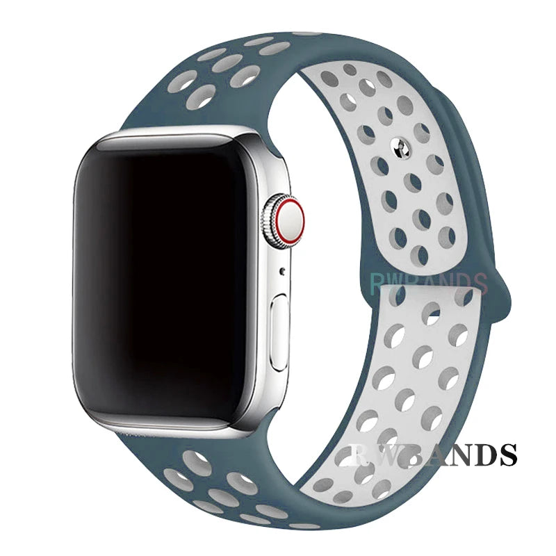 Sport Strap for Apple Watch Band 46mm 44mm 40mm 42-38-41mm 45mm Breathable Bracelet iWatch Series 10 9 8 7 6 SE 5 3 Ultra 2 4