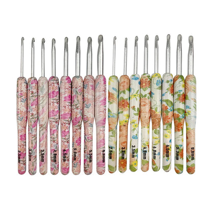 8Pcs Crochet Needle Set Aluminum Crochet Hooks Set 2.5-6.0mm Yarn Craft Knitting Needles Ergonomic Sweater Weave Sewing Tool