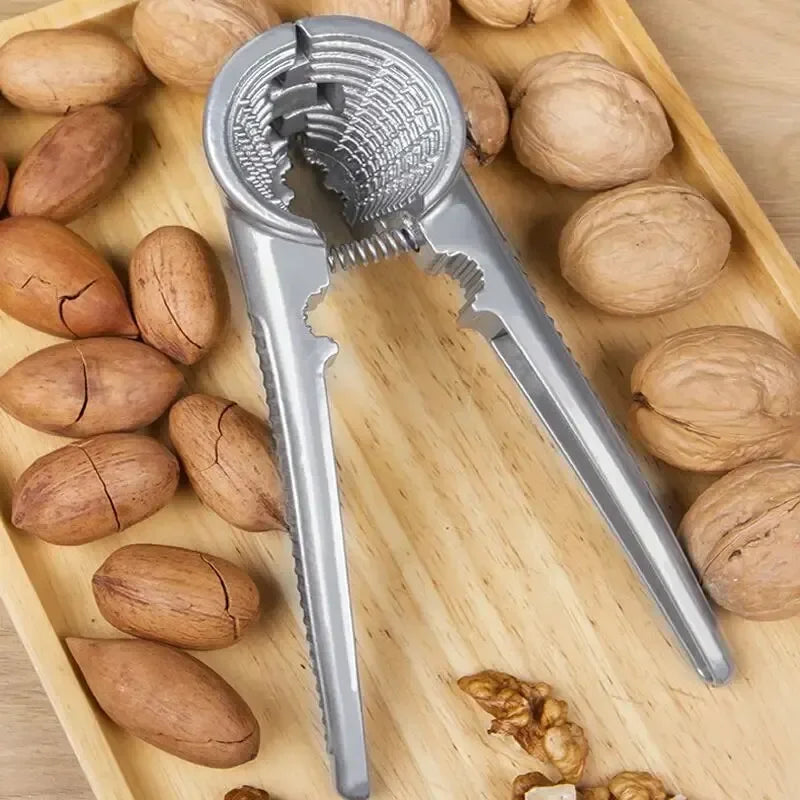 Silvery Metal Walnut Clip Multi Functional Household Nutcracker Shelling Tool for Hazelnuts Chestnuts
