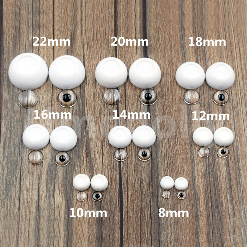 4 Pairs DIY Acrylic 1/3 1/6 1/8 BJD Doll Eyes 8mm 10mm 12mm 14mm 16mm 18mm 20mm 22mm Eyes for Toy Accessories