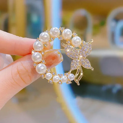Small Cute Little Girl In Black Dress Nurse Brooches Rhinestone Crystal Brooch Pin Drop Oil Corsage Clothing Coat Jewelry - X
