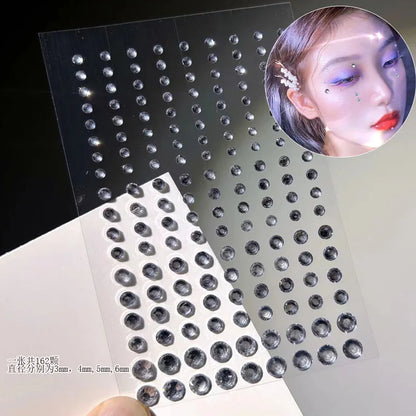 Stickers On The Face Rhinestone DIY Eyes Face Self Adhesive Temporary Tattoo For Makeup Party Festival Face Jewels Diamonds G