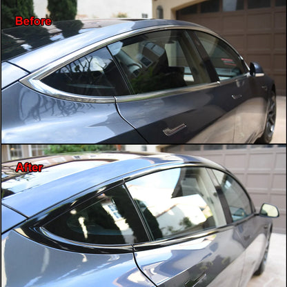 Car Stickers 3/5/7/10 cm Glossy Black Vinyl Wrap Stripe Adhesive Window Trim Film For Pillar Hood Roof Door