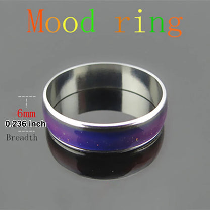 1pc Stainless Steel Mood Ring Changing Color Rings Emotion Feeling Temperature Ring For Women Men Couples Rings Fashion Jewel