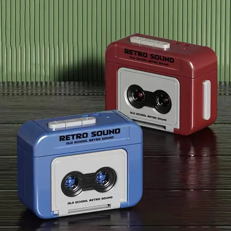 Retro Recorder Mini Portable Fun Music Box With Sound Decompression Ornament Keychain Schoolbag Small Pendant Friends Gifts