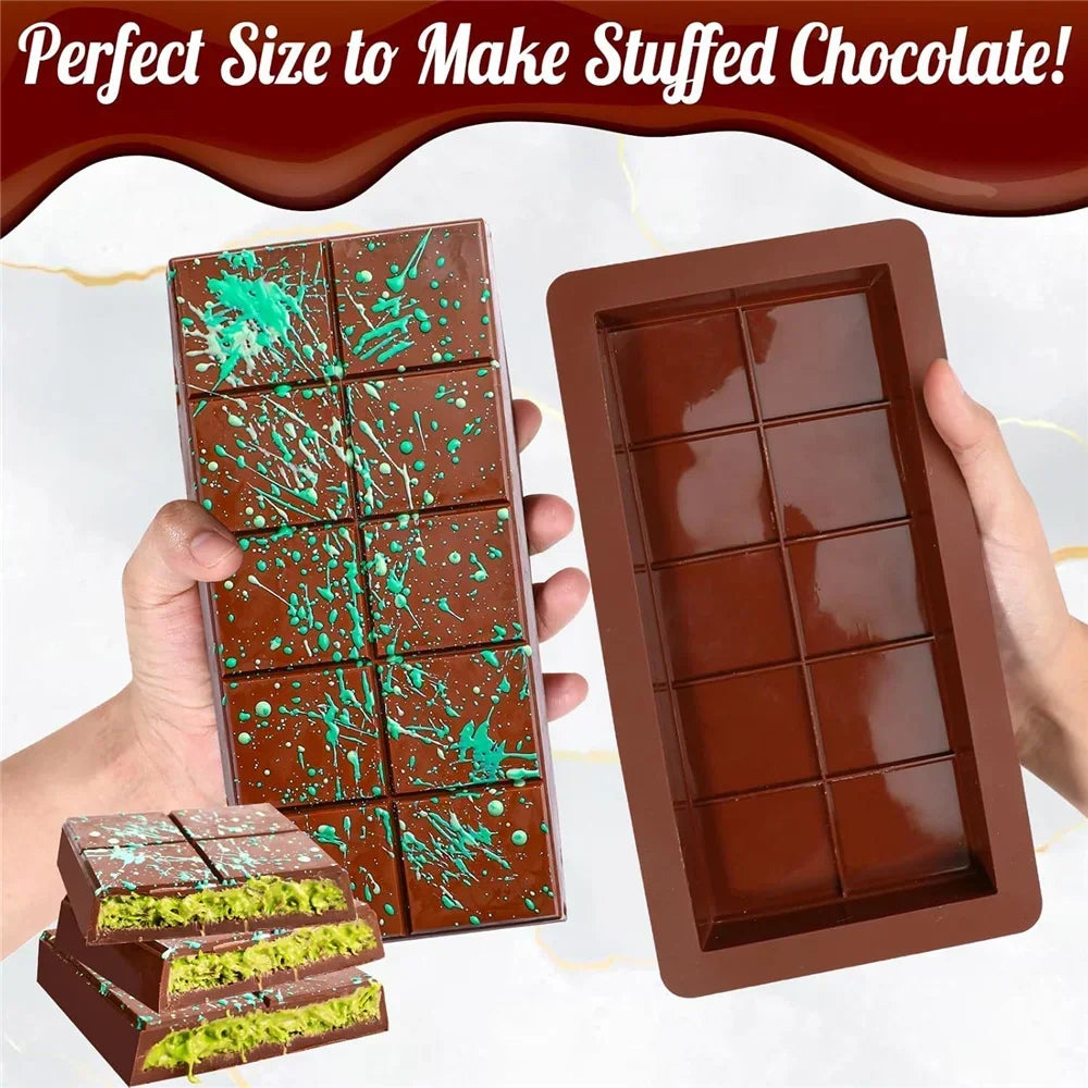 Silicone Chocolate Mold Break Apart Protein Candy Mould 3D DIY Biscuit Baking Tools Cake Decorating Mold - YH1160-25X13.5X2.1