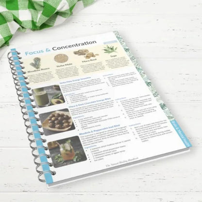 Natural Healing Handbook Spiral Bound Guidebook For Herbal Remedies And Holistic Health Support With Step By Step Protocols