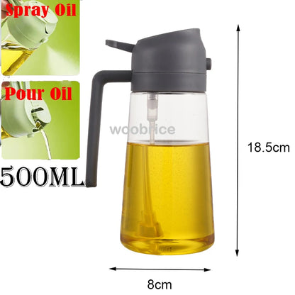 2in1 Kitchen Spray Oil Dispenser Oil Sprayer Polisher Or Only Brush Spray for Air Fryer Salad Grilling Roasting Cooking Kitch