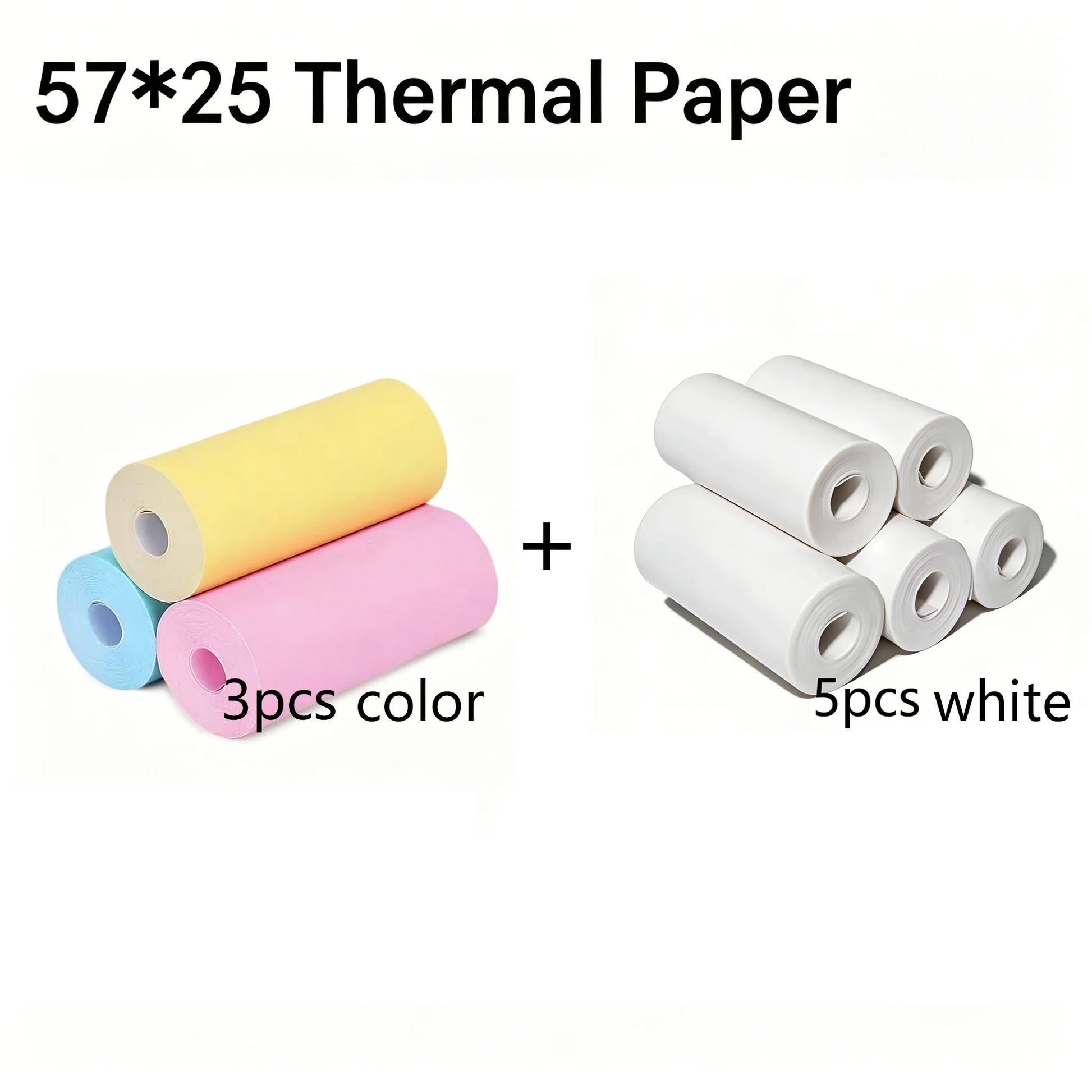 3-20 Rolls 57x25MM Thermal Paper Color Children Camera Instant Print Kids Camera Printing Paper Replacement Accessories Parts