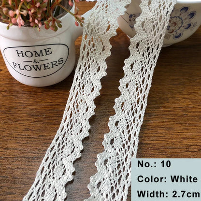 Lace Trim, Vintage Scalloped Cotton, 2 Yards Or 5 Yards, For Sewing, Scrapbooking, Diy Crafts - 10 Begie / 5Yards
