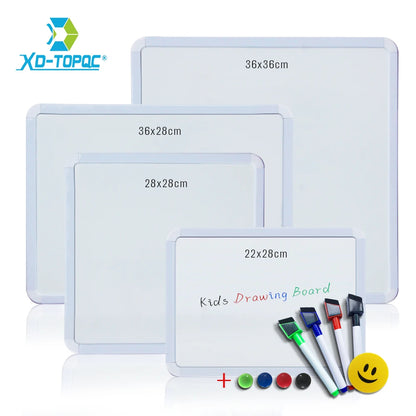 4 Styles Magnetic Whiteboard 1pc PVC Frame Message White Board On Fridge Round Angle Decoration Message Drawing Board For Not