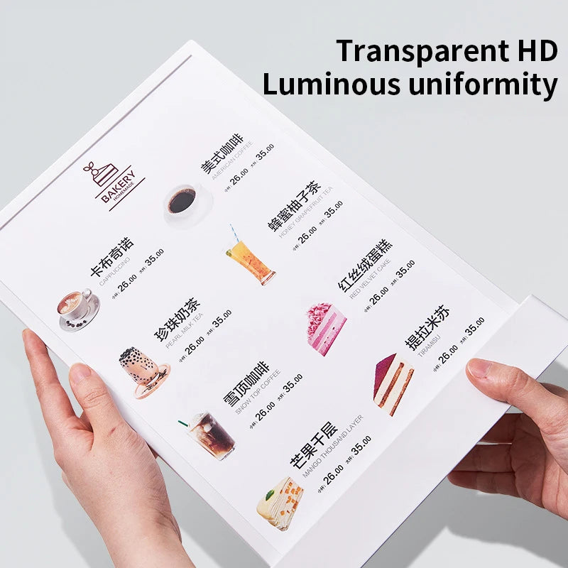 Brand new LED lightbox commercial LED light logo advertising lighting LED poster menu display A4 customization